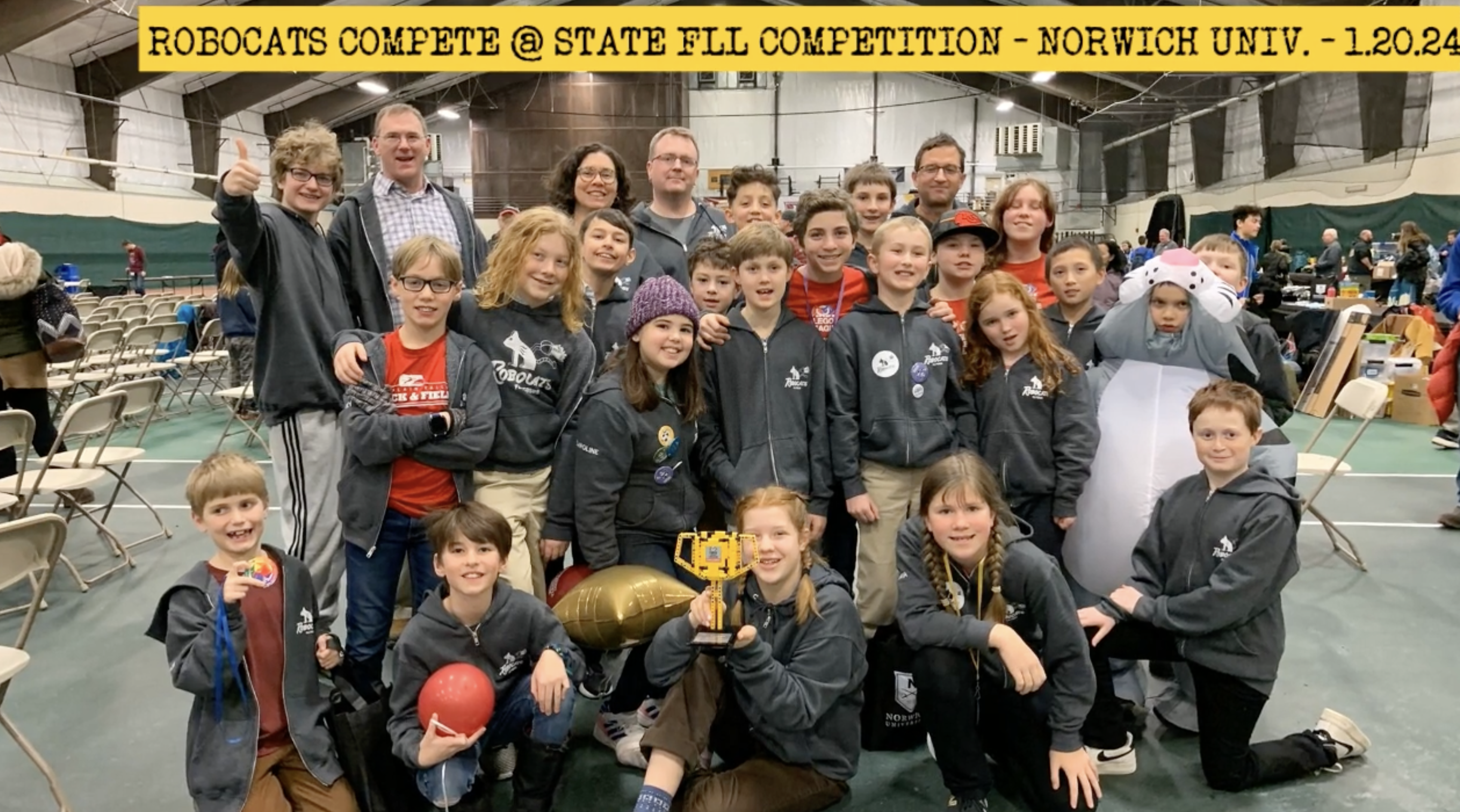 SCS Robocats compete in the FLL State Finals at Norwich University - 1.20.24
