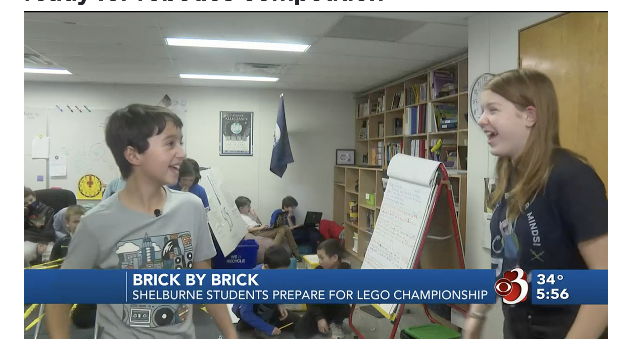 Robocats on WCAX News in 2023